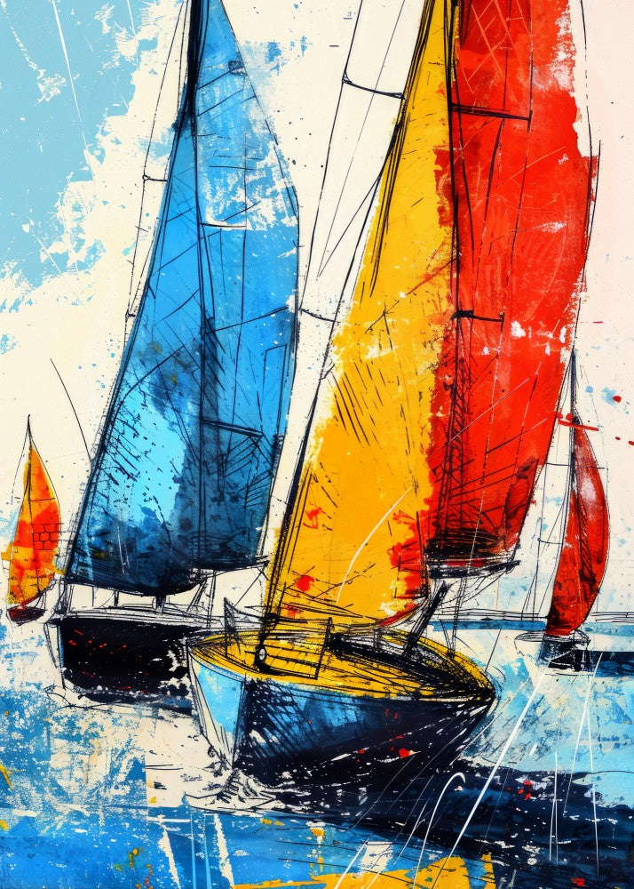 Yacht racing sport art 2