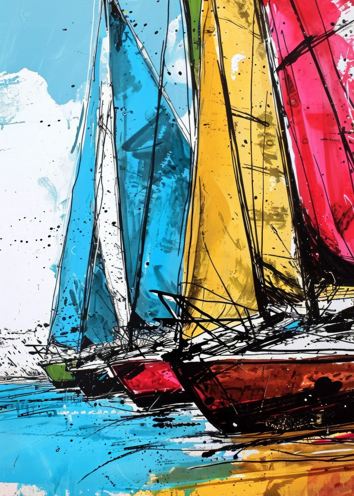 Yacht racing sport art 1