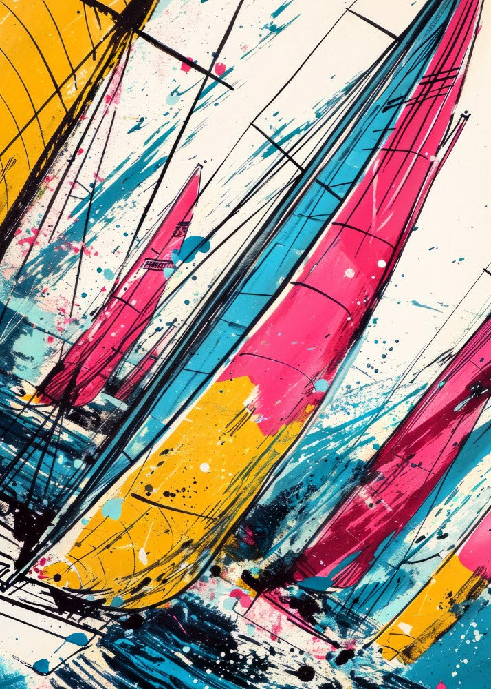 Yacht racing sport art 3