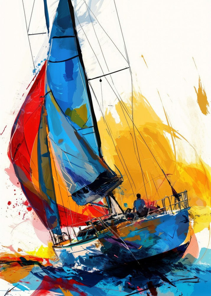 Yacht racing sport art 20