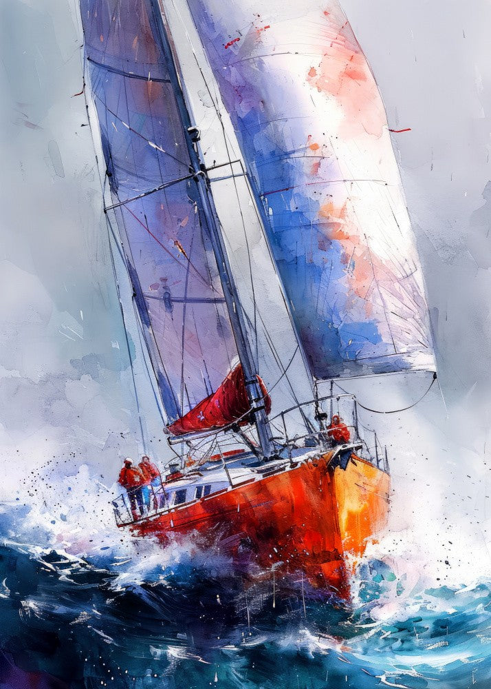 Yacht racing sport art 26
