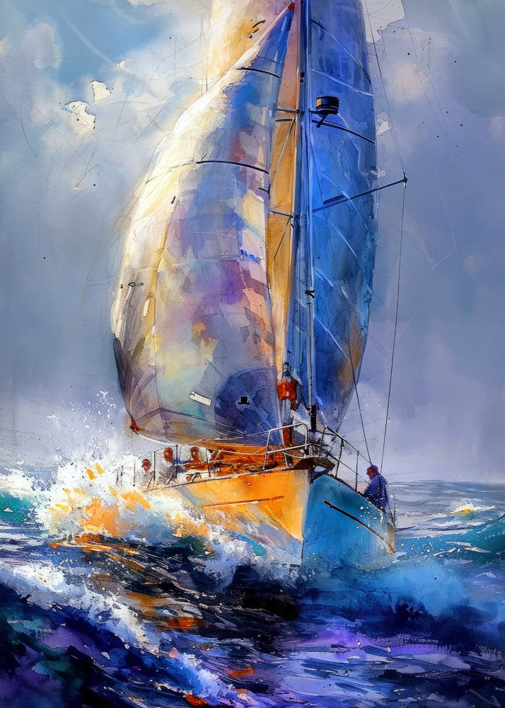 Yacht racing sport art 27