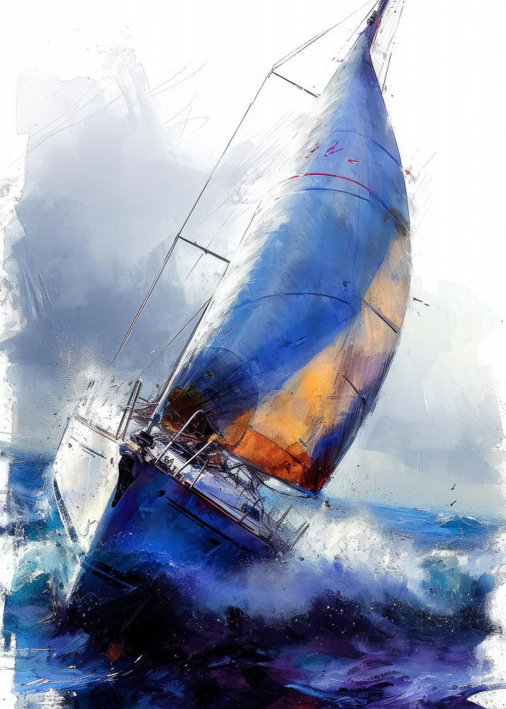 Yacht racing sport art 29