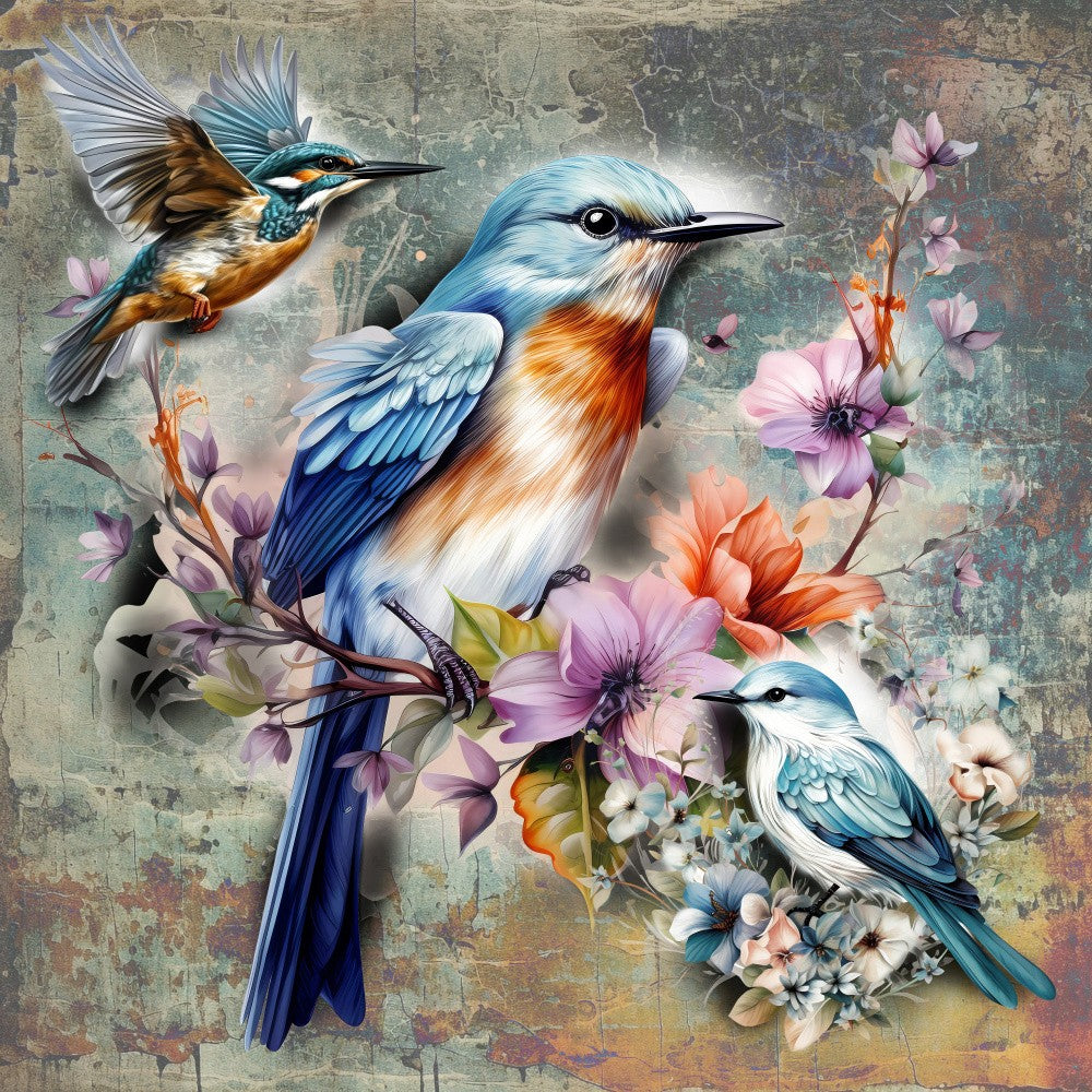 Bird and flowers 1