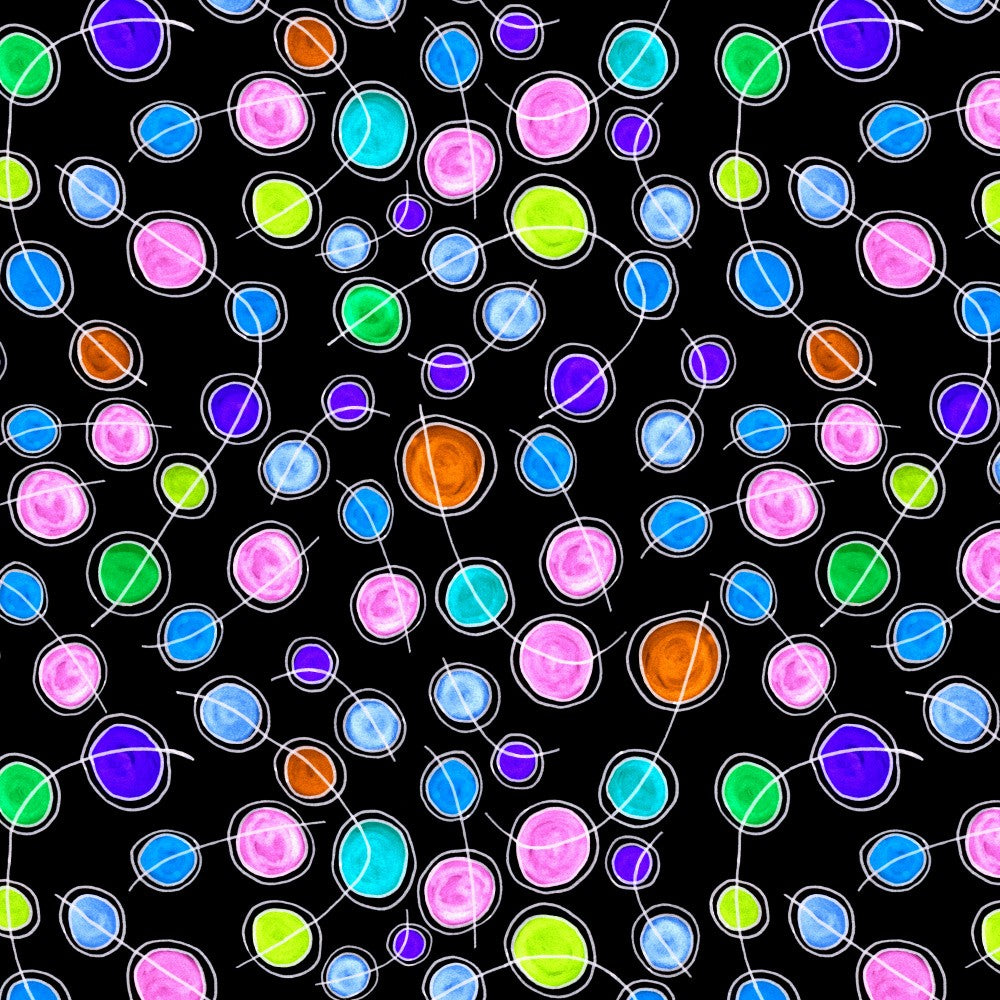 Circle Connection 2 Pastel On Black