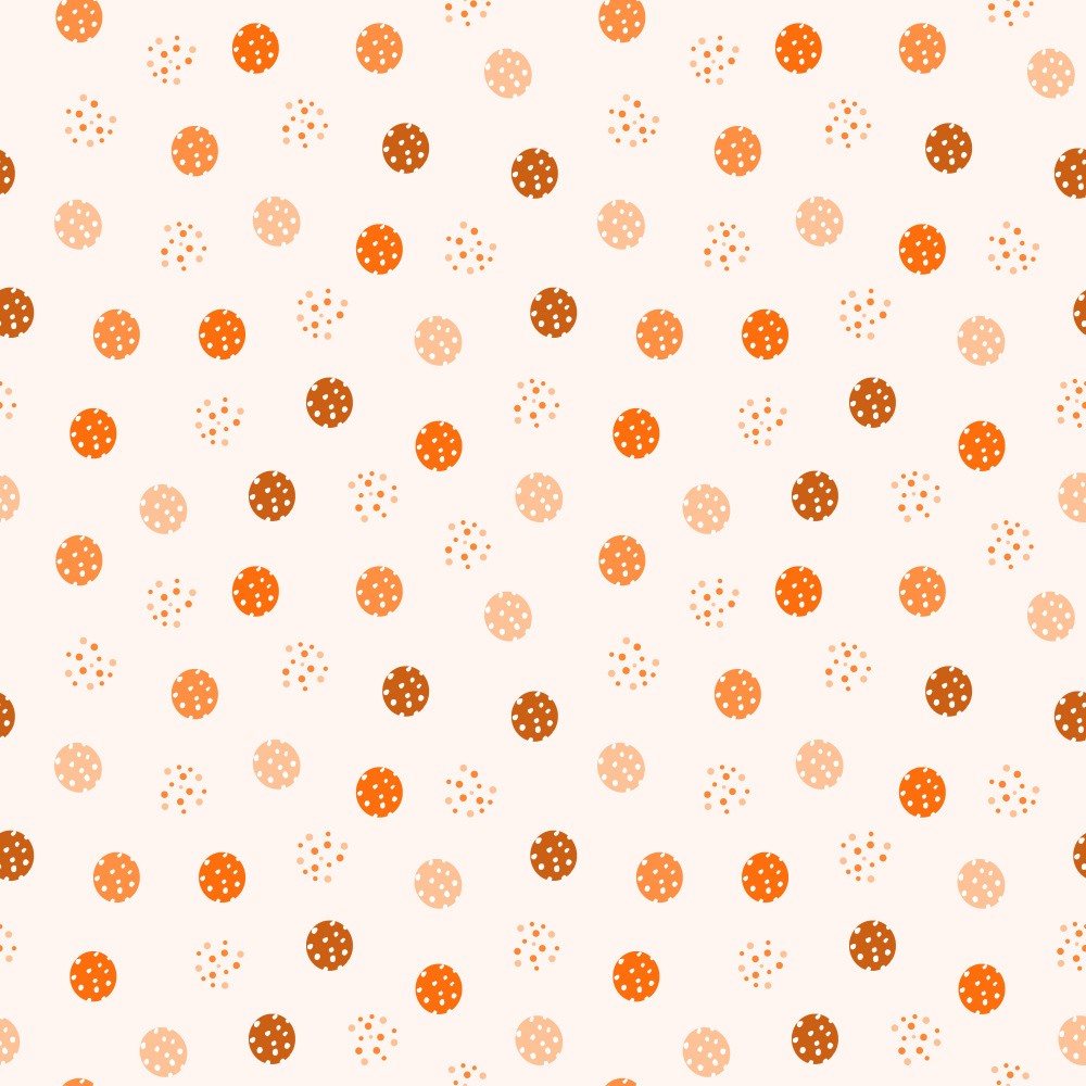 Peachy Dots Peach On Tan