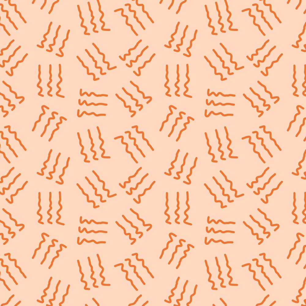 Peachy Squiggley Dk Peach On Lt Peach