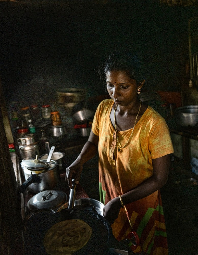 A woman in the kitchen