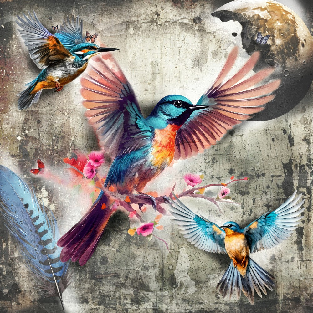 Bird and flowers 3