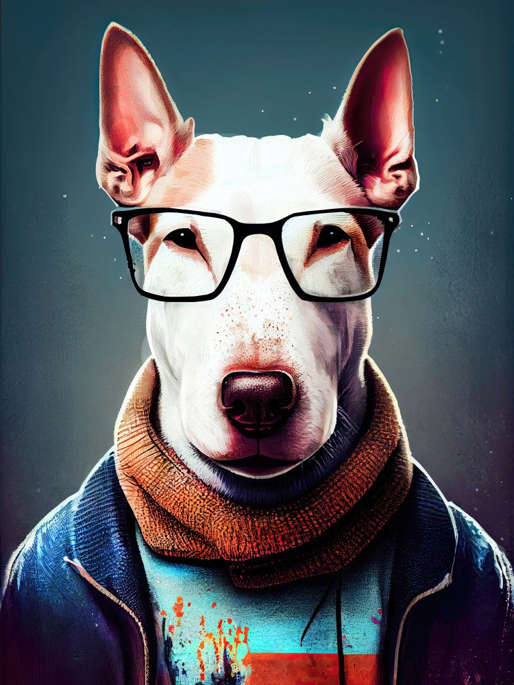 Hipster dog animal art