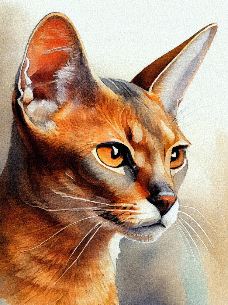 Cat watercolor painting animal