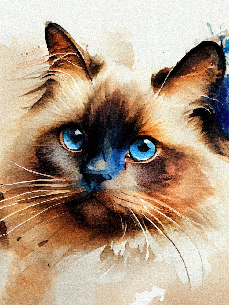 Cat watercolor painting animal