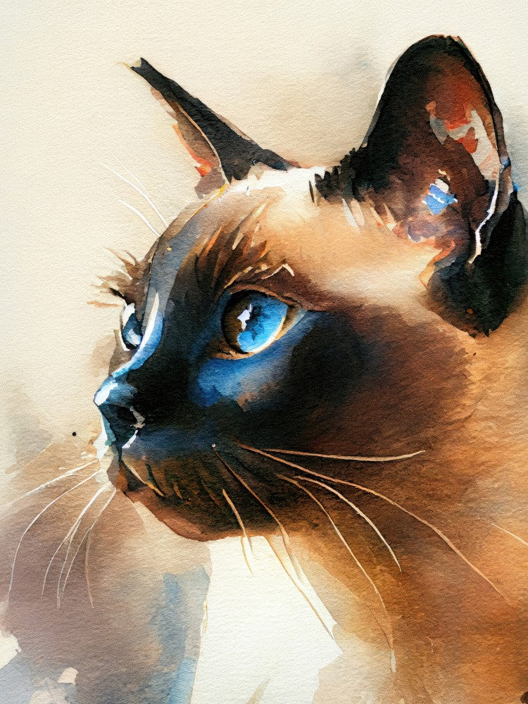 Cat watercolor painting animal