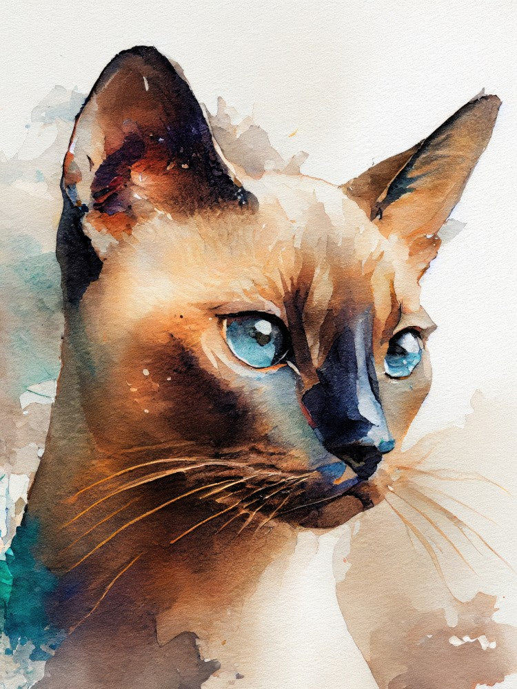 Cat watercolor painting animal