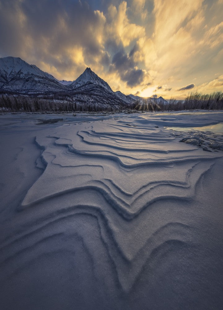ALASKA, FROZEN MATANUSKA RIVER -70430A