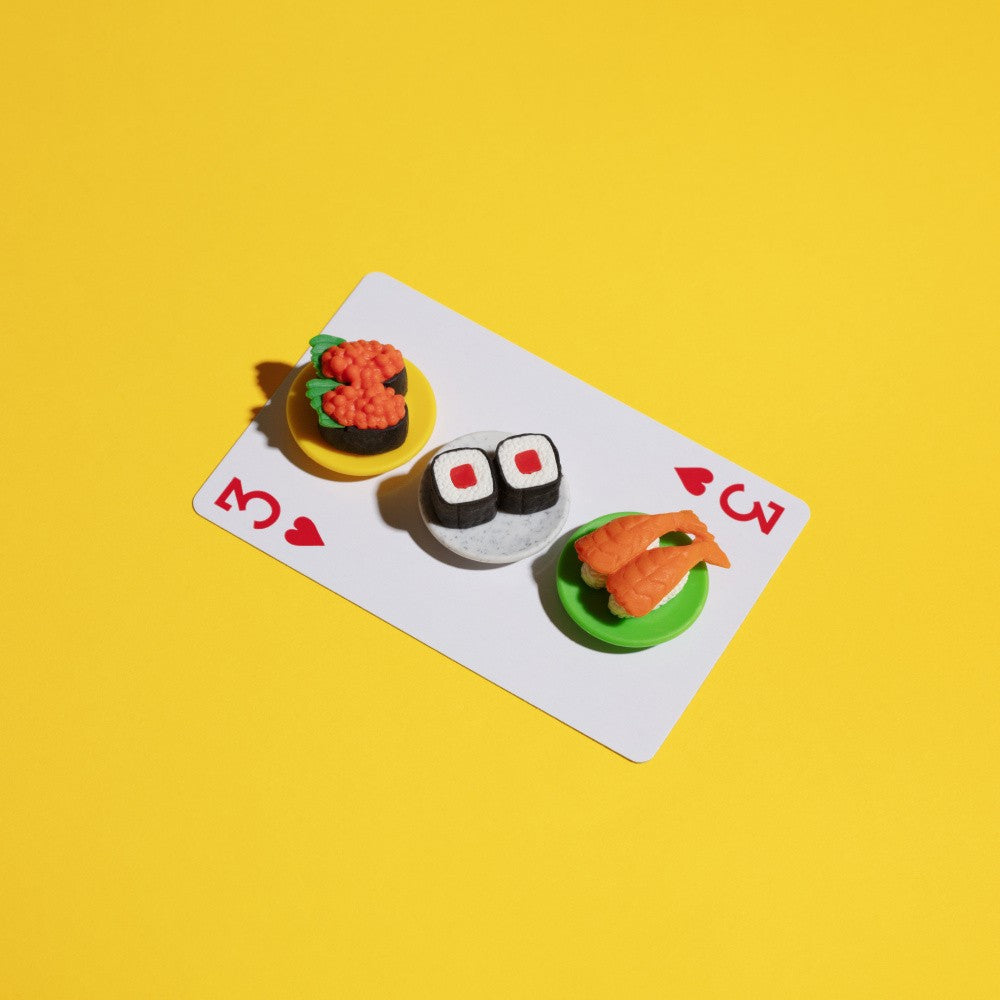 Sushi Selection on a Playing Card