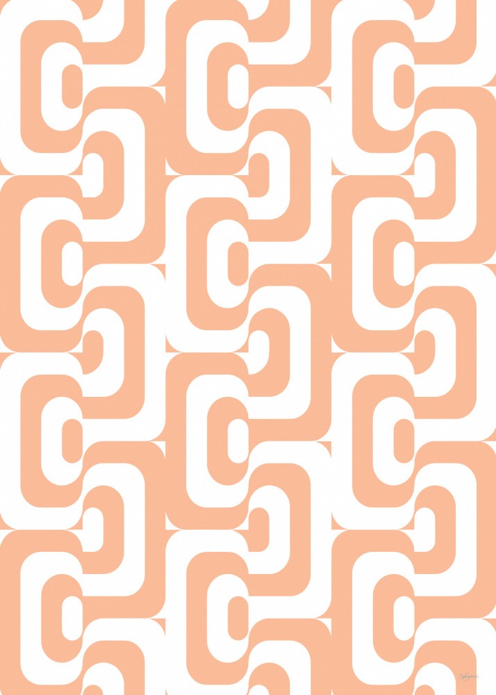 Retro Pattern Peach Fuzz