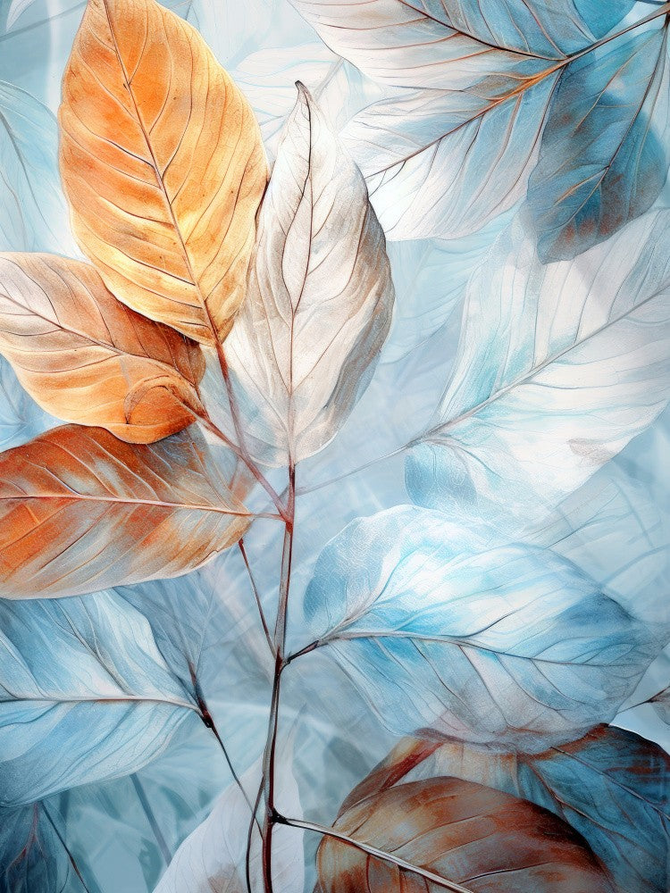 Watercolor leaves nature floral 10
