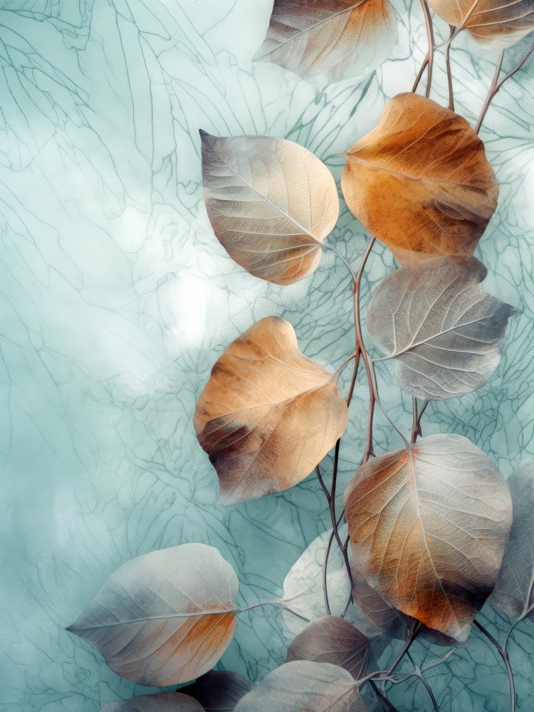 Watercolor leaves nature floral 9