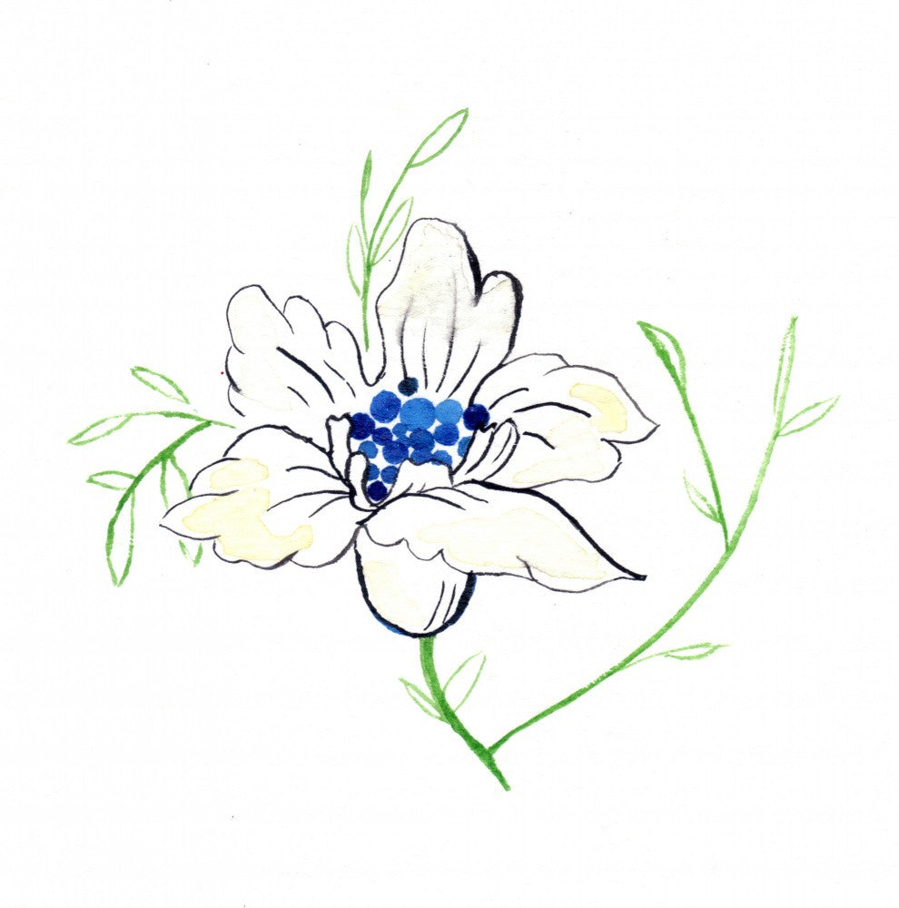 Flower With Blue