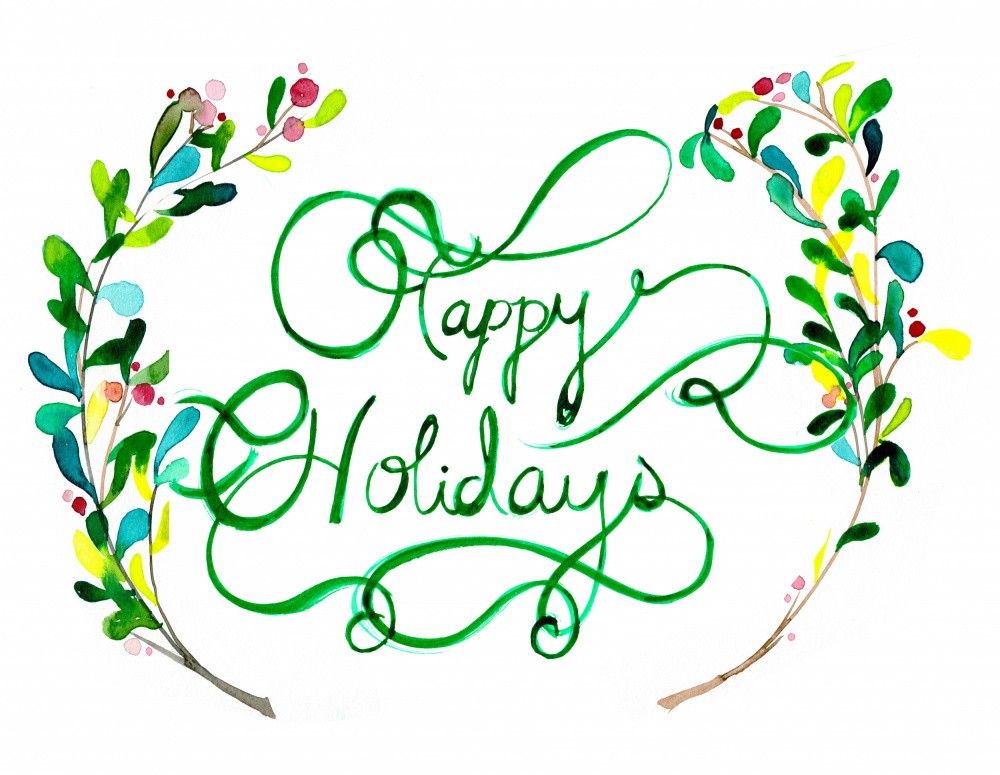 Happy Holidays Garland