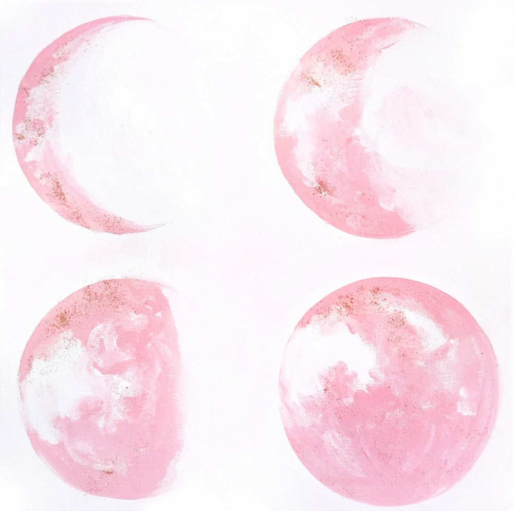 Moon Phases In Pink