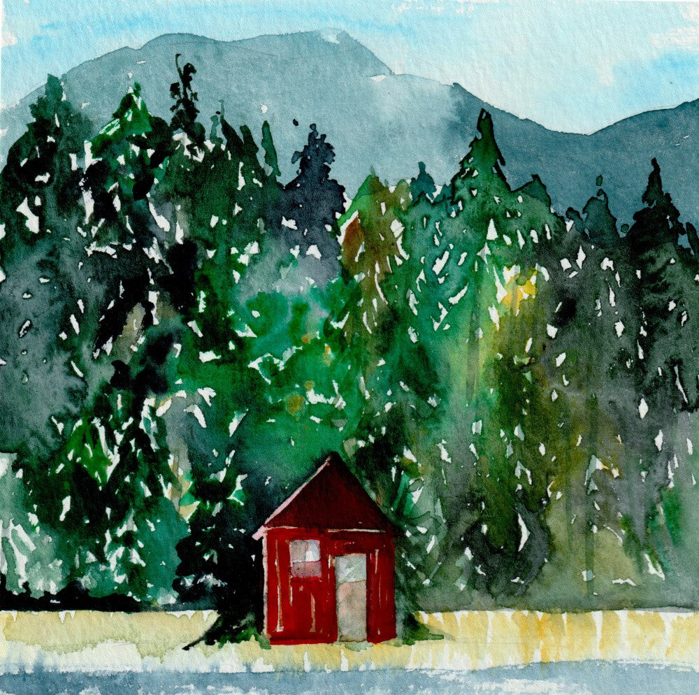 Red Cabin On the Lake