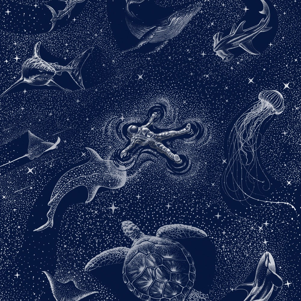Cosmic Ocean With Astronaut