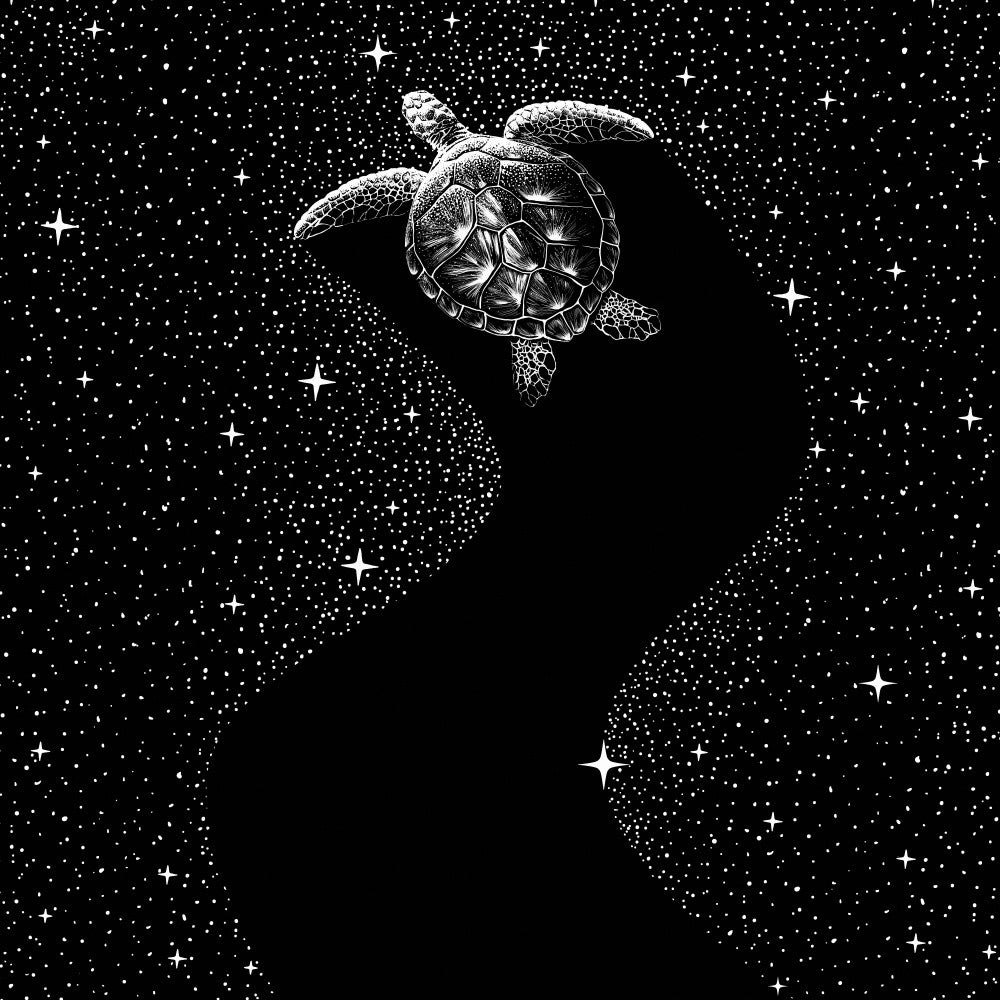 Starry Turtle  (Black Version)
