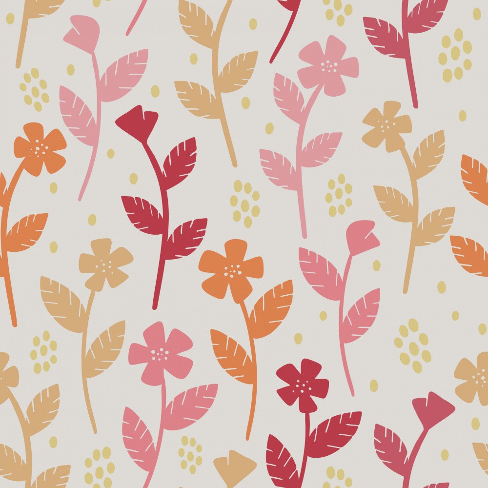 Happy Flowing Floral Red