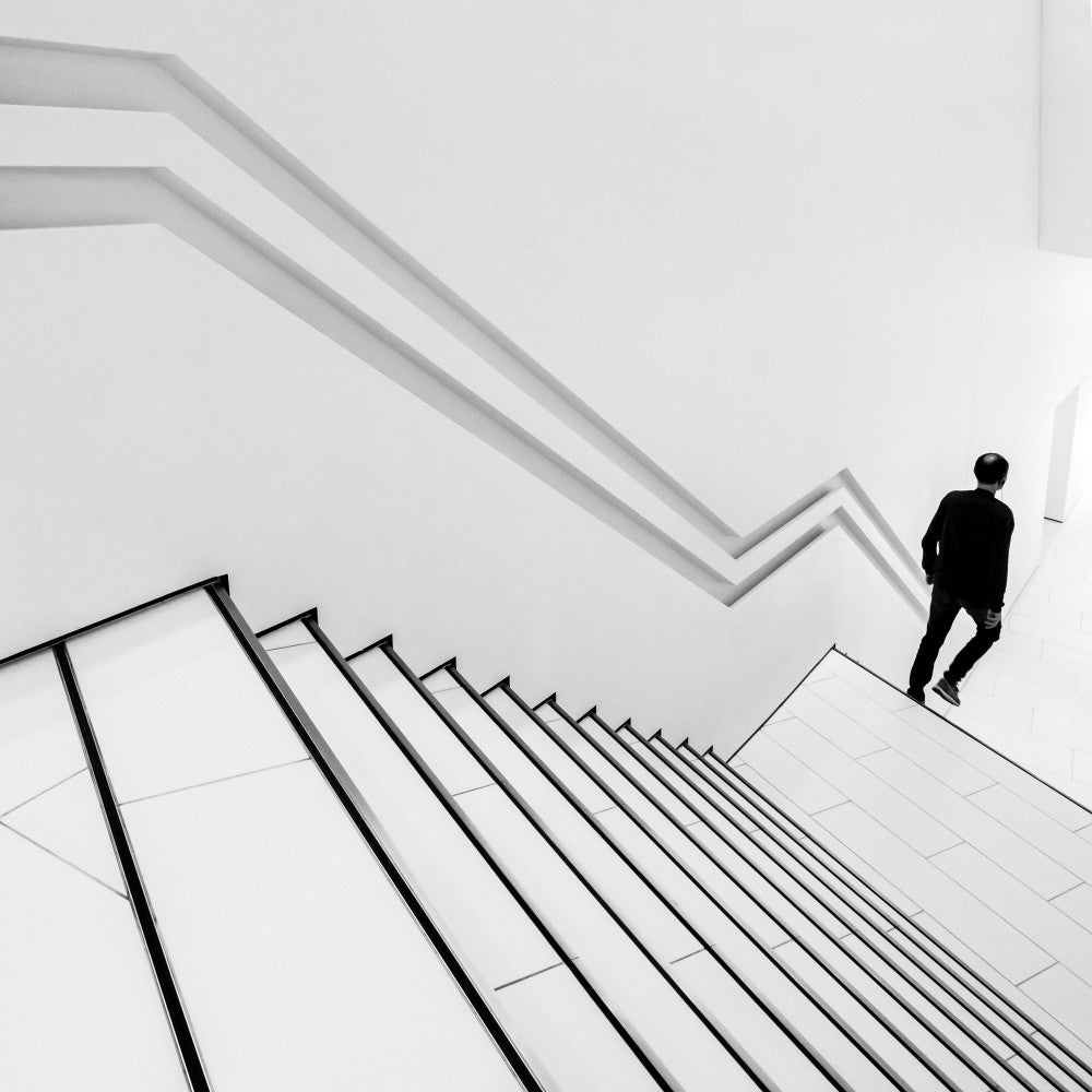 downstairs