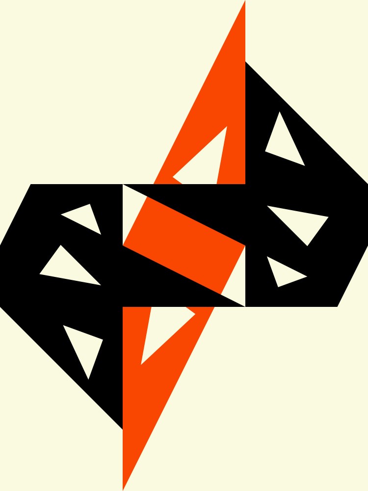 Bold Black and Orange Shapes