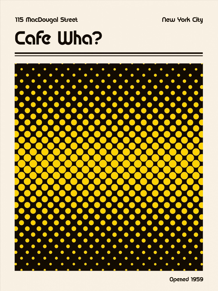 Cafe Wha Retro Poster
