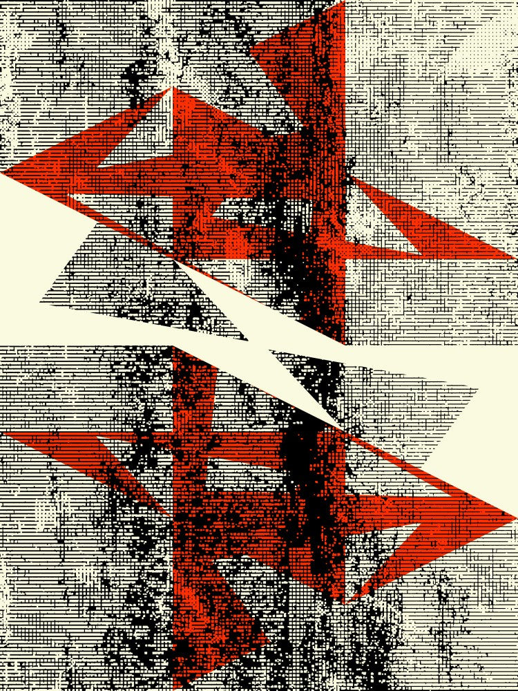 Dynamic Red And Black Geometric Shapes