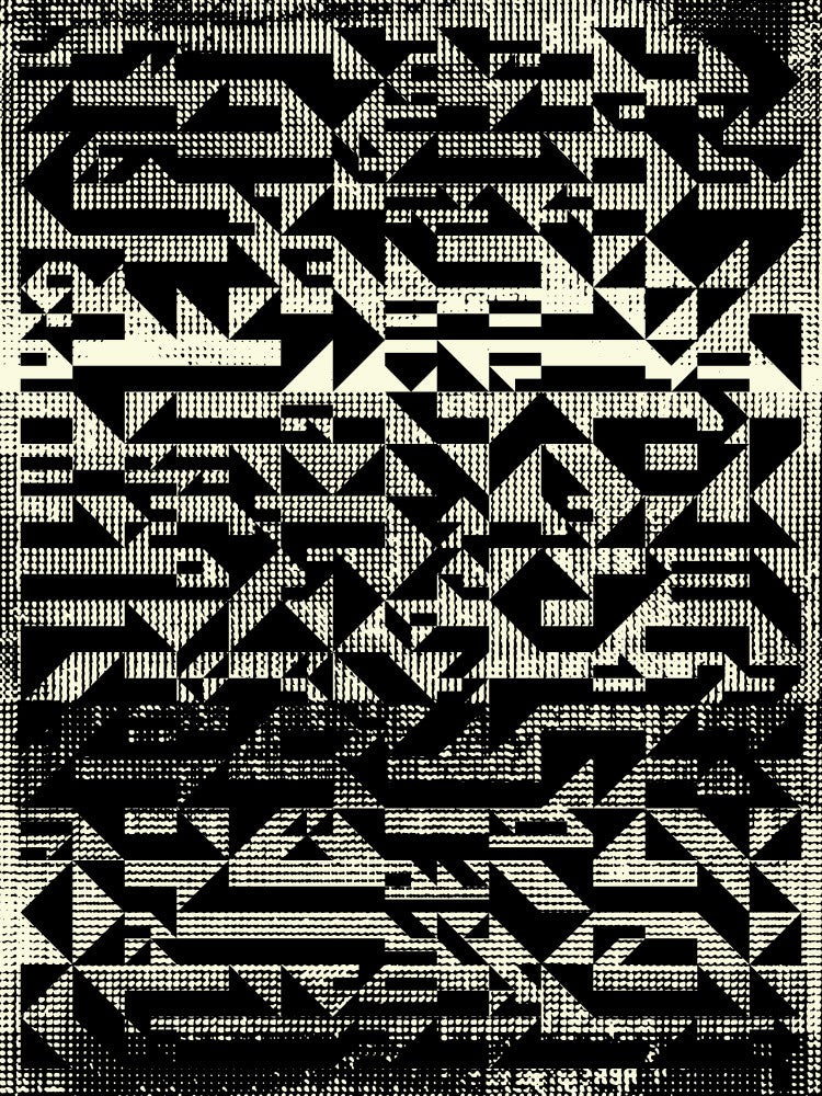 Geometric Patterns in Black and Beige