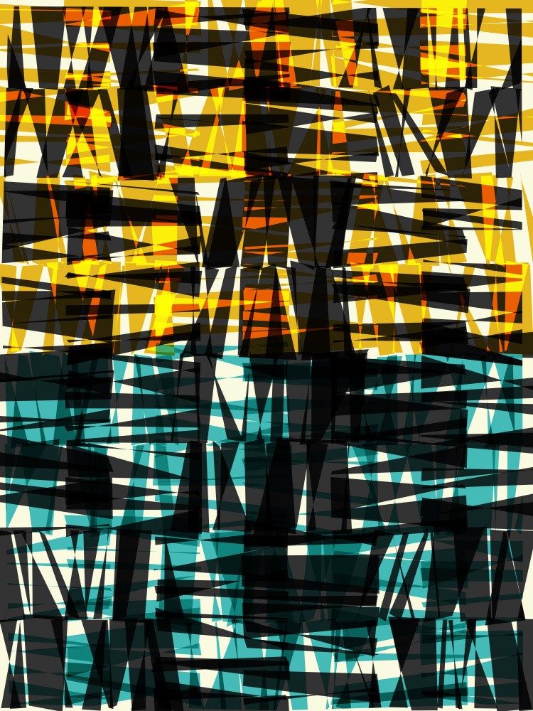 Chaotic Layers of Overlapping Shapes