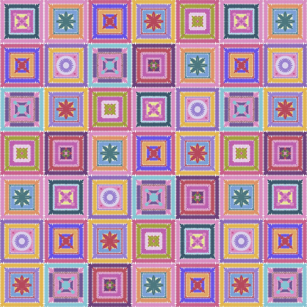 Colorful digital grandma squares I