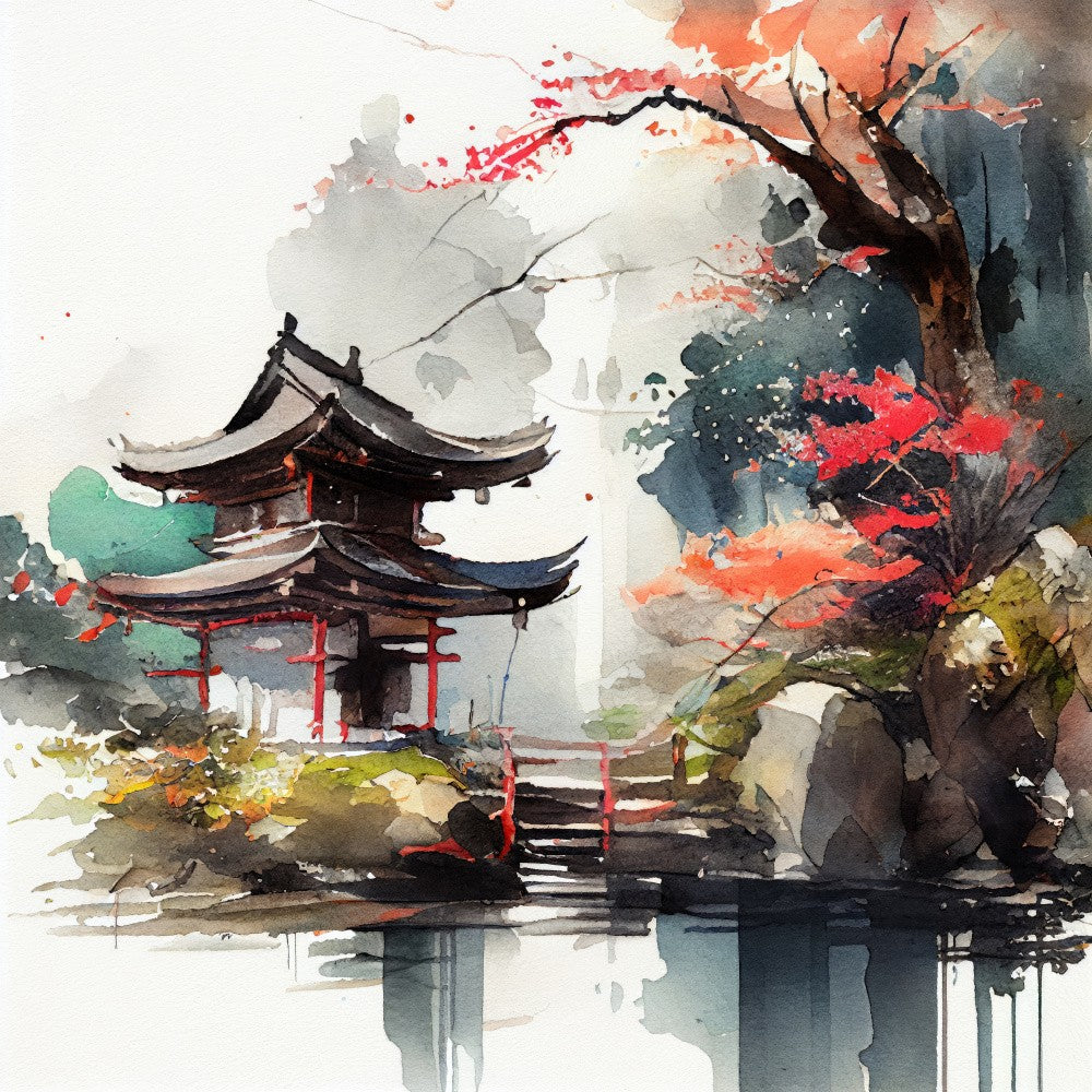 Japan World Watercolor Painting (3)