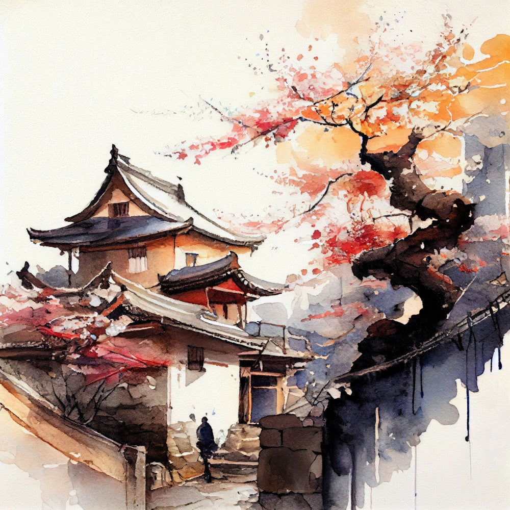 Japan World Watercolor Painting (5)