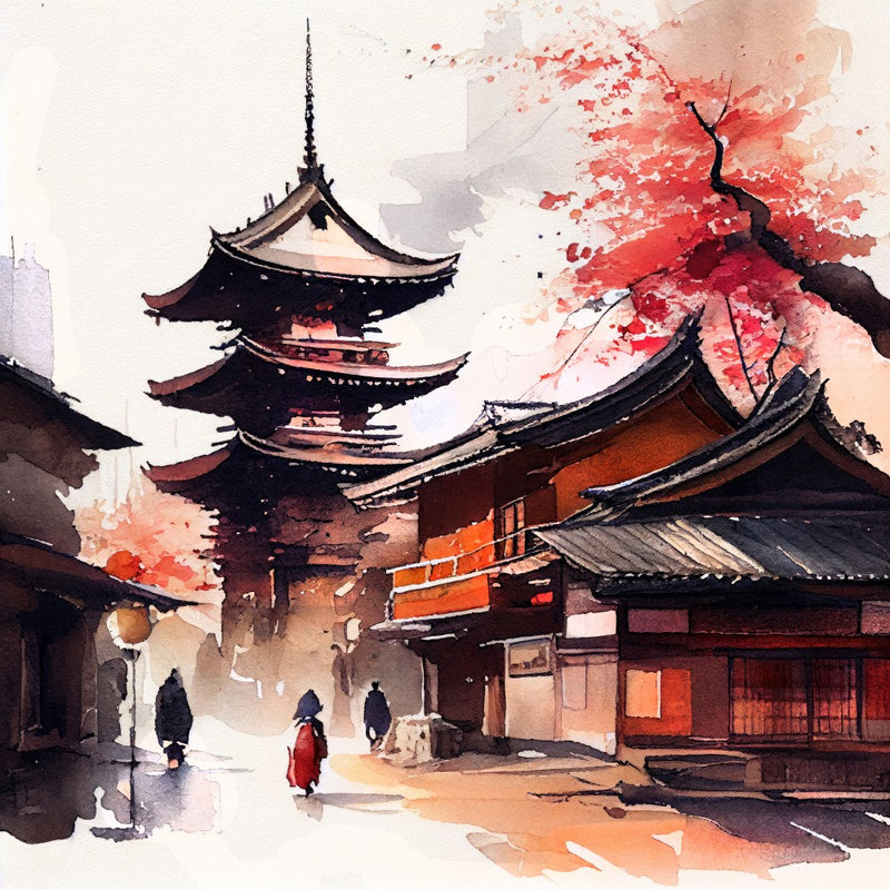 Japan World Watercolor Painting (7)