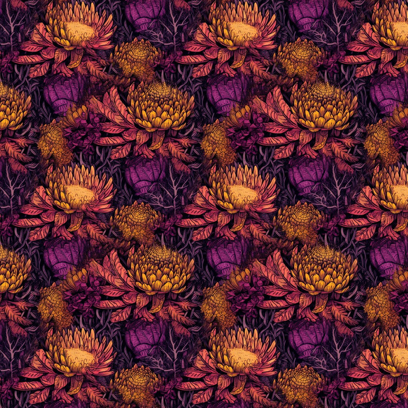 Pattern 2 flowers purple