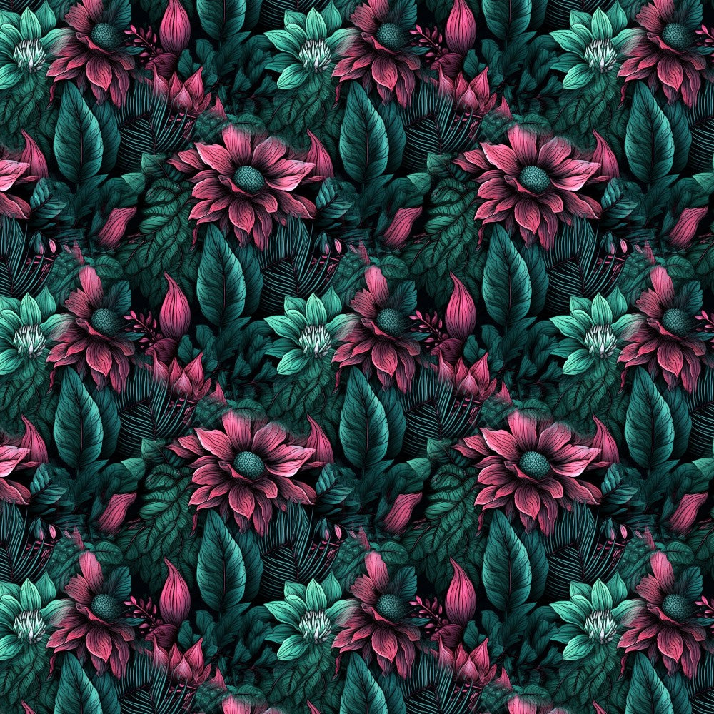 Pattern 4 pink flowers