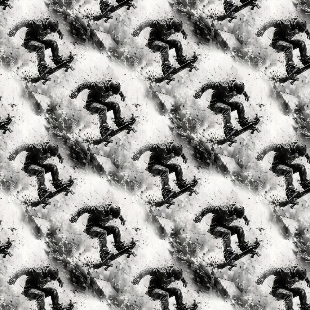 Pattern 8 sport skateboarder