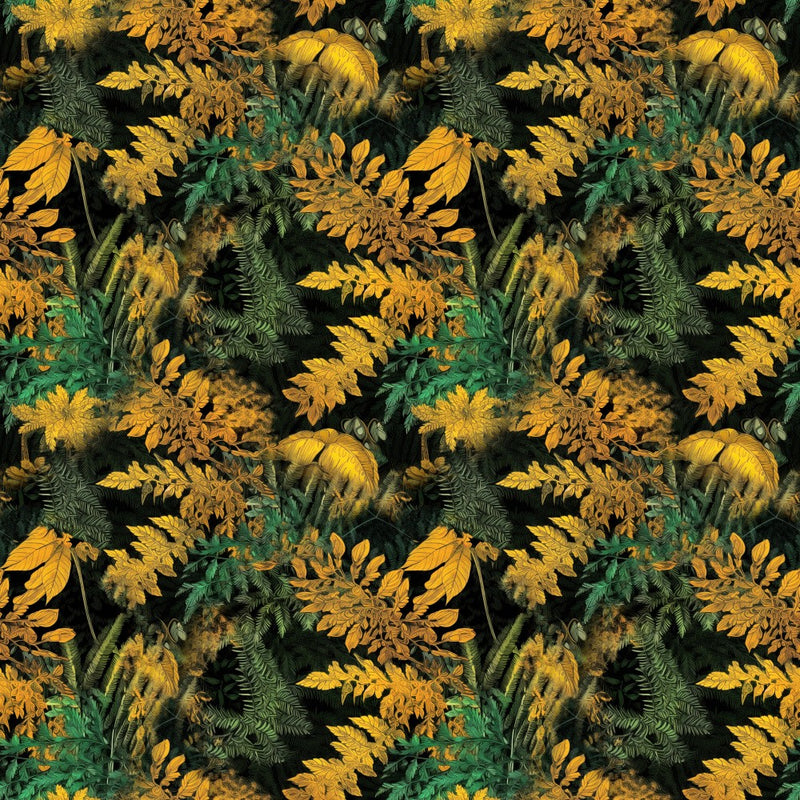 Pattern 10 leaves and flora