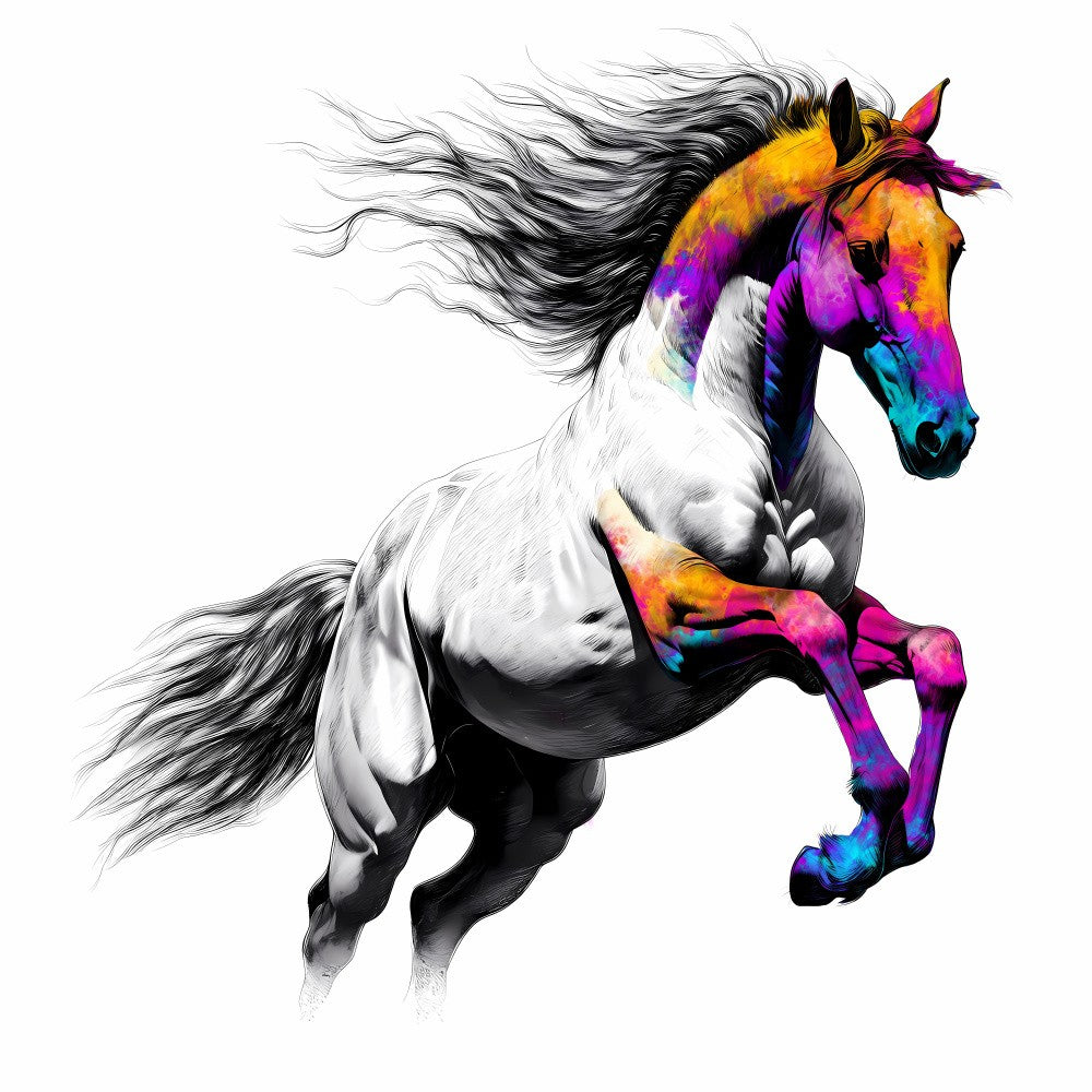 Horse Wild Tribal Illustration Art 09