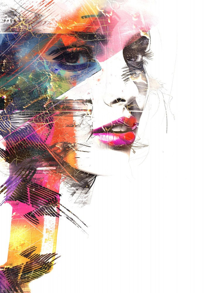 Woman Face Beautiful Illustration Art 07