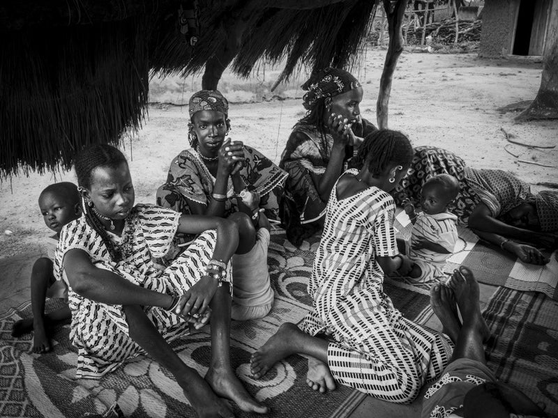 meeting point for women and children at Sanaba village