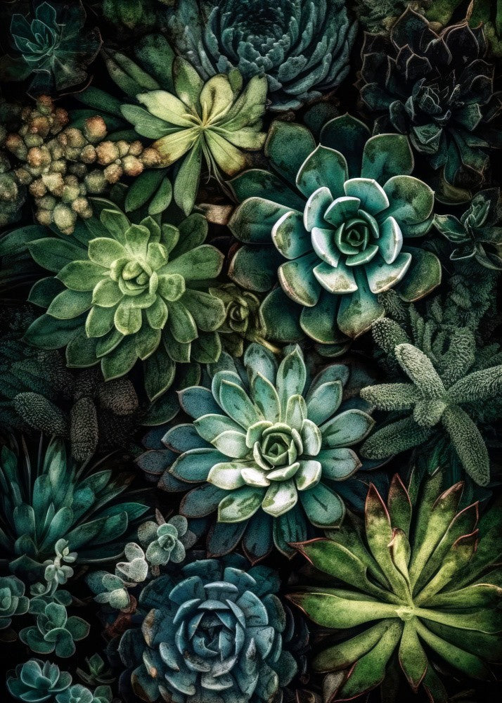 Flowers plant art succulents and cacti
