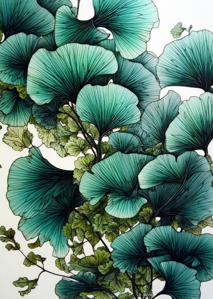 Flowers plant art ginko biloba