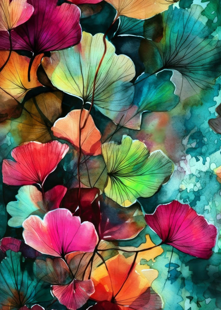 Flowers plant art ginko biloba